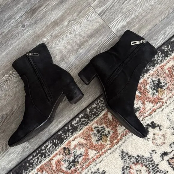 Authentic Prada Suede Chunky Heel Ankle Boots