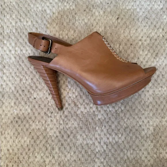 B. Makowsky Summer booties Woman’s tan leather