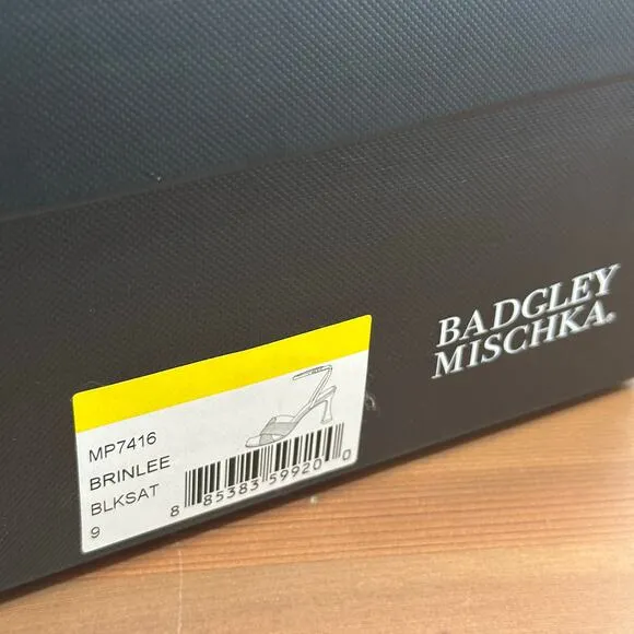 Badgley Mischka Women's Brinlee Studded Satin Sandals Heels Size 9