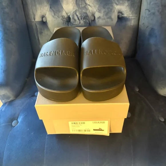 Balenciaga Black Minimalist Sandals