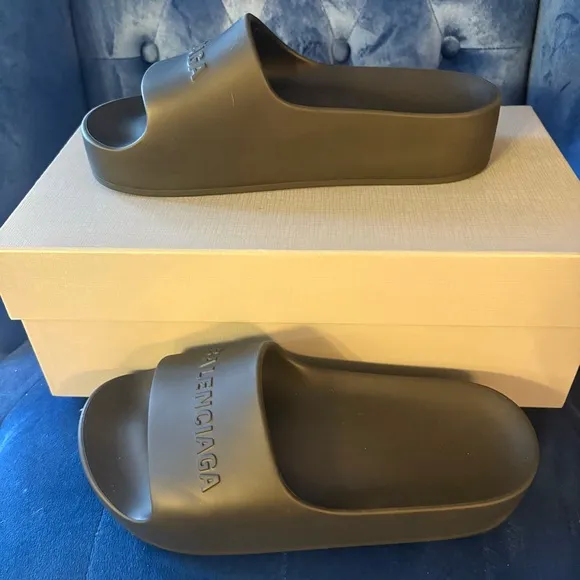 Balenciaga Black Minimalist Sandals