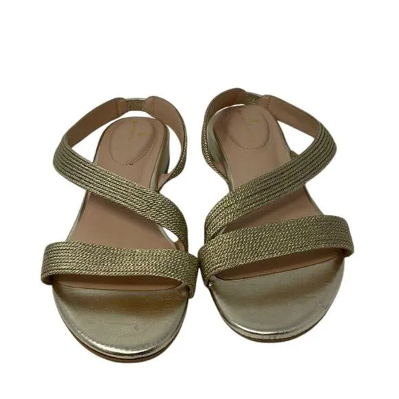 Bandolino Gold Kalinar Wedge Sandals – Size 10 Strappy Summer Shoe