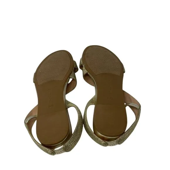 Bandolino Gold Kalinar Wedge Sandals – Size 10 Strappy Summer Shoe