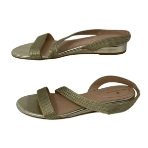 Bandolino Gold Kalinar Wedge Sandals – Size 10 Strappy Summer Shoe