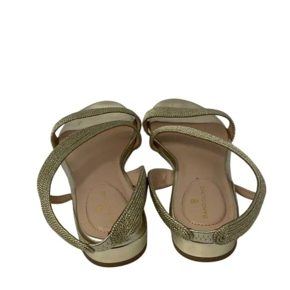 Bandolino Gold Kalinar Wedge Sandals – Size 10 Strappy Summer Shoe