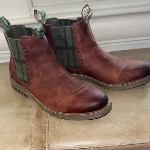 Barbour Brown Leather Chelsea Boots