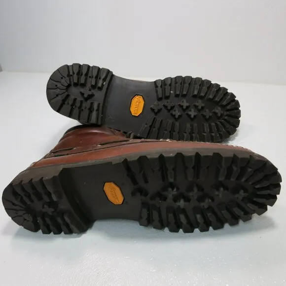 Bass Caratunk Vintage Mens Boots Used Vibram T185 Moc Toe Classic Sz 13 M