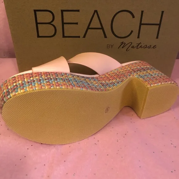 🐚BEACH By Matisse Nellie Platform Sandals Pink Brand New In Box