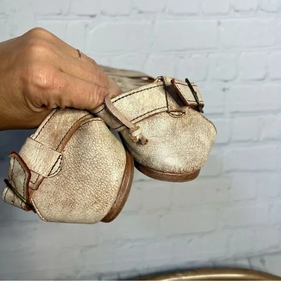 Bed Stu bone distressed leather gladiator Ingrit sandals size 10 NEW