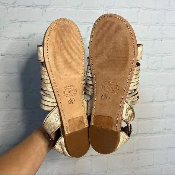 Bed Stu bone distressed leather gladiator Ingrit sandals size 10 NEW