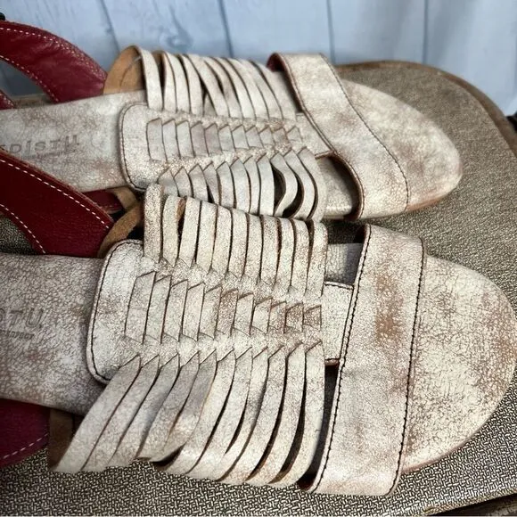 Bed Stu bone distressed leather gladiator Ingrit sandals size 10 NEW
