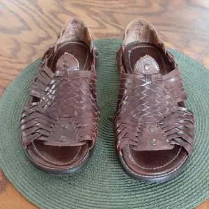 BED STU Brown Huarachi Woven Leather Sandals Size 10