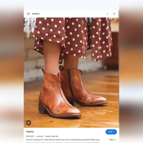 BED|STU Brown Leather Boots with Side Zipper