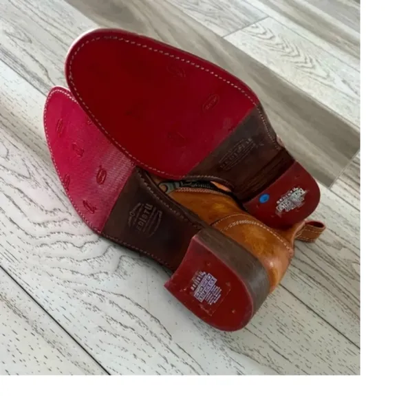BED|STU Brown Leather Boots with Side Zipper