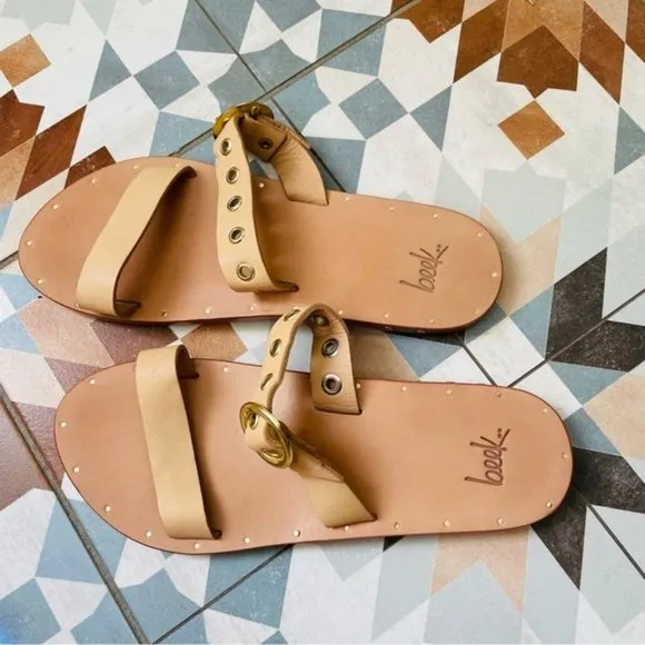 Beek Maleo Leather Sandals in Sand