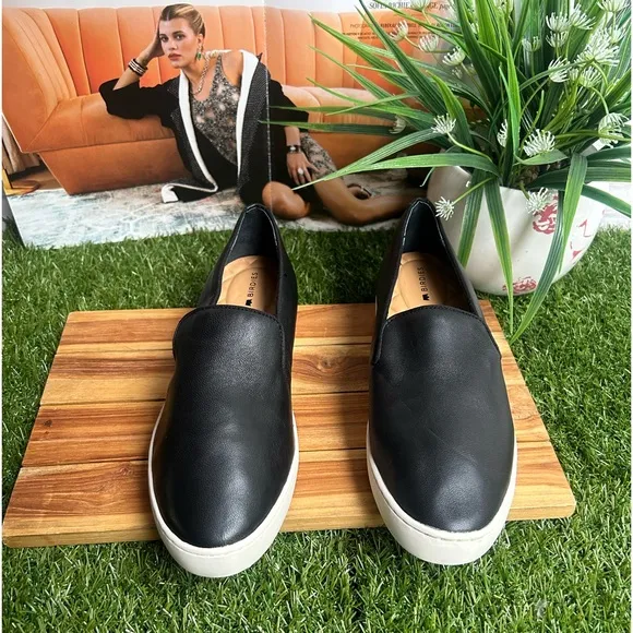 BIRDIES black Leather loafers Size 7.5 new no box