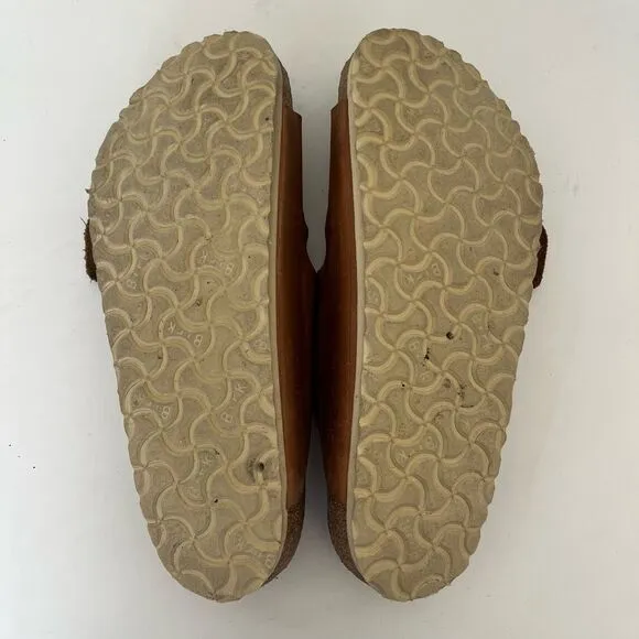 Birkenstock Arizona Big Buckle Oiled Cognac Leather Sandals 41 Womens 10 Mens 8