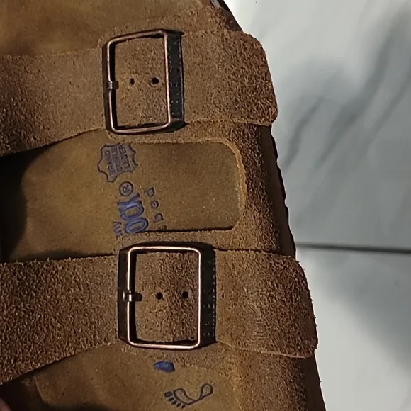 Birkenstock Arizona Brown Leather Slides Sandals Size 44 (11 Mens)