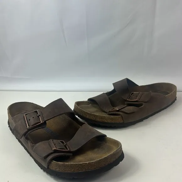 Birkenstock Arizona Brown Oiled Leather Mens Sandals