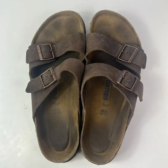 Birkenstock Arizona Brown Oiled Leather Mens Sandals