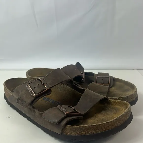 Birkenstock Arizona Brown Oiled Leather Mens Sandals