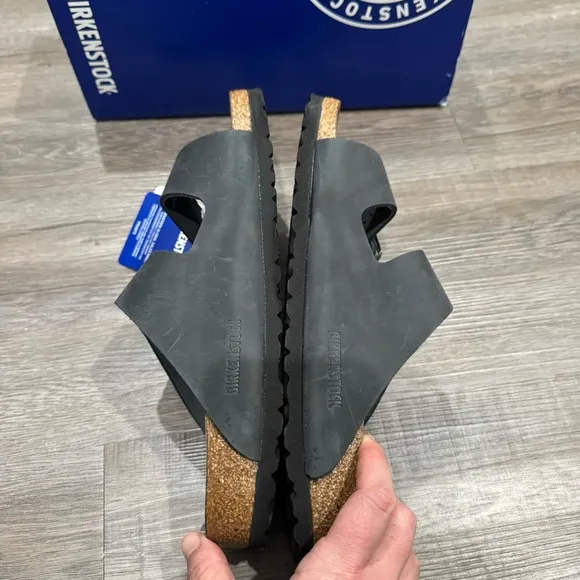 Birkenstock Arizona BS Black Leather Soft Footbed Sandals