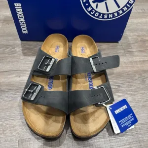 Birkenstock Arizona BS Black Leather Soft Footbed Sandals