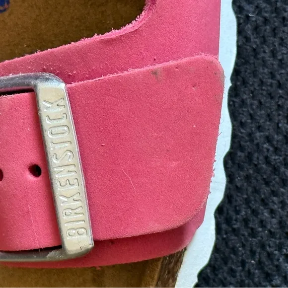 Birkenstock Arizona Leather W/Soft Footbed (Fuchsia) Size 40 Narrow