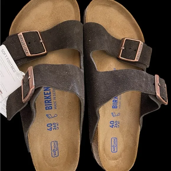 Birkenstock Arizona Sandals, Mocha Suede