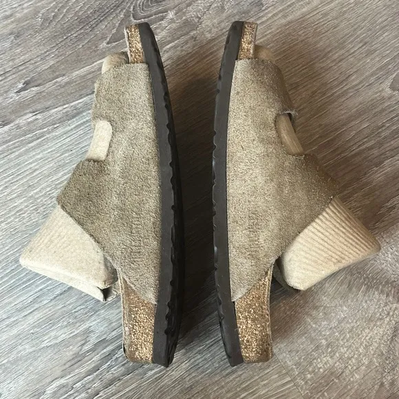 Birkenstock Arizona Slides Sandals Brown Suede Leather Womens 5-5.5 EU 36