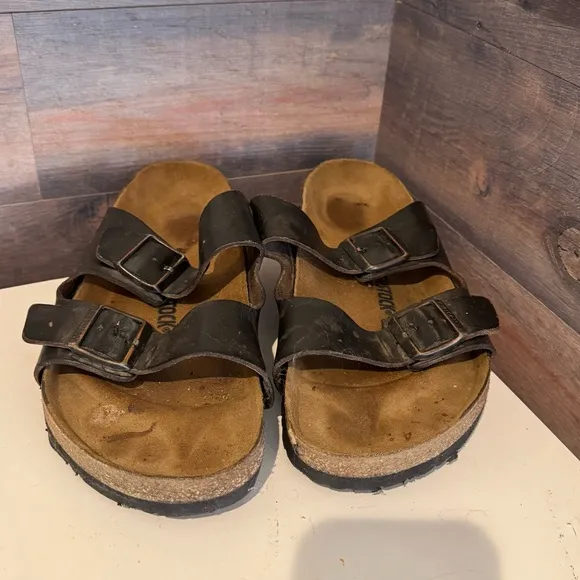 Birkenstock Arizona Soft Footbed Brown Leather Havana Size 44  11-11.5