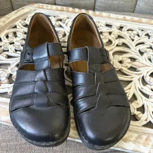 Birkenstock Black Leather Sandals Shoes Men’s 46 US 13