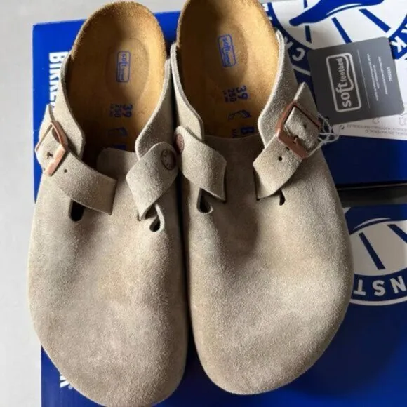 Birkenstock Boston Suede Leather Clogs Sandals