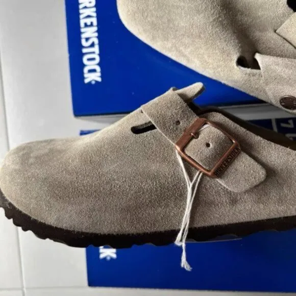 Birkenstock Boston Suede Leather Clogs Sandals