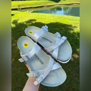 Birkenstock green Sandals Comfortable Adjustable Design size 9