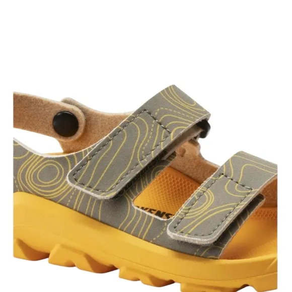 Birkenstock Kids Sandals - Yellow and Gray Khaki Size 34 NEW US 3-3.5