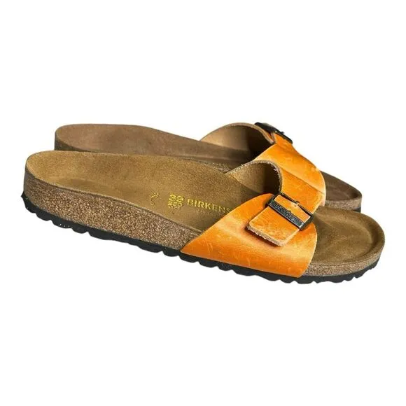 Birkenstock Madrid 1963 Limited Edition Pigalle‎ Orange Leather Regular …