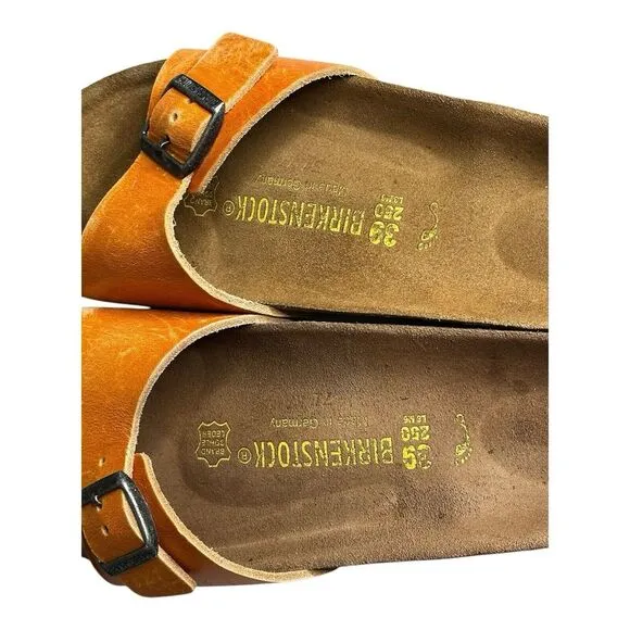 Birkenstock Madrid 1963 Limited Edition Pigalle‎ Orange Leather Regular …