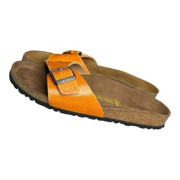 Birkenstock Madrid 1963 Limited Edition Pigalle‎ Orange Leather Regular …