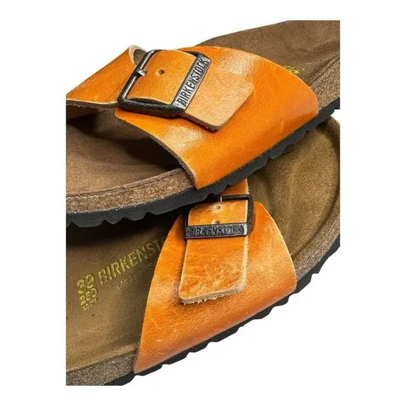 Birkenstock Madrid 1963 Limited Edition Pigalle‎ Orange Leather Regular …