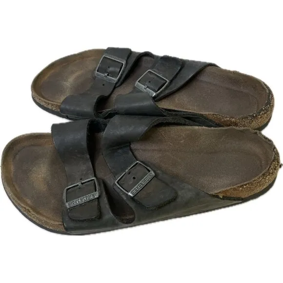 Birkenstock Men’s Arizona Dark Brown Leather Sandals Eva EU 44 US 11