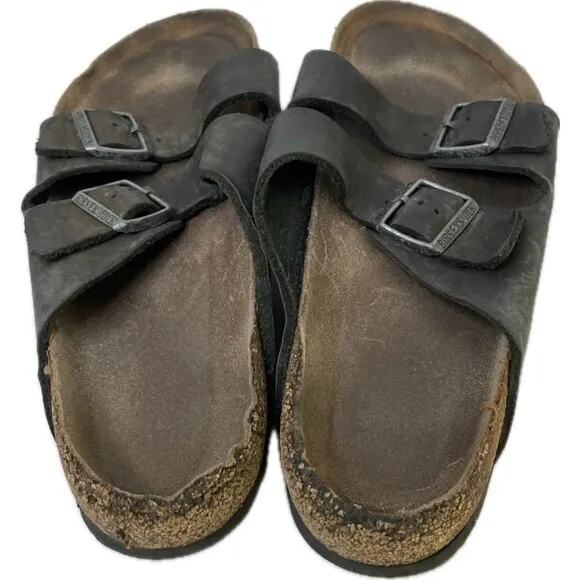 Birkenstock Men’s Arizona Dark Brown Leather Sandals Eva EU 44 US 11