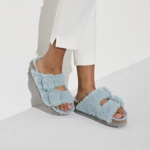 Birkenstock Papillio Arizona Big Buckle Shearling Teddy Slide On Sandals Size 36