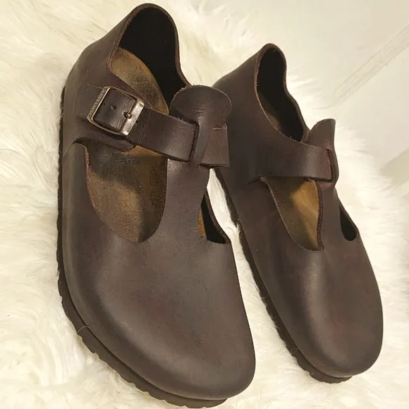 Birkenstock Paris Oiled Leather Regular Width HABANA BI138 Sandals Size 39