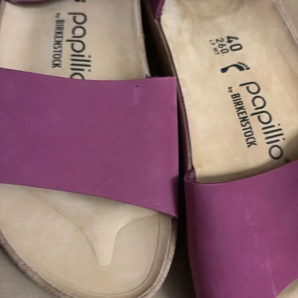 Birkenstocks Papillio Glenda Womens Size 40/9 Narrow Beach Sandals Boysenberry