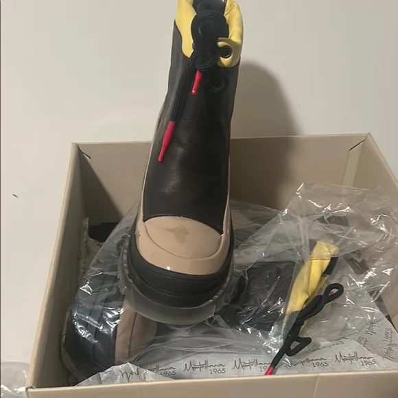 Black and Yellow Chunky Boots