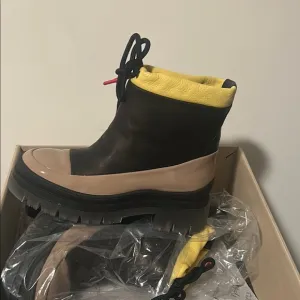Black and Yellow Chunky Boots