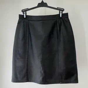 Black leather skirt