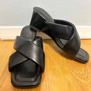 Black Wedge Sandals