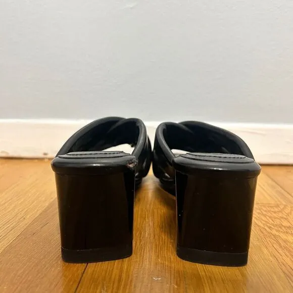 Black Wedge Sandals
